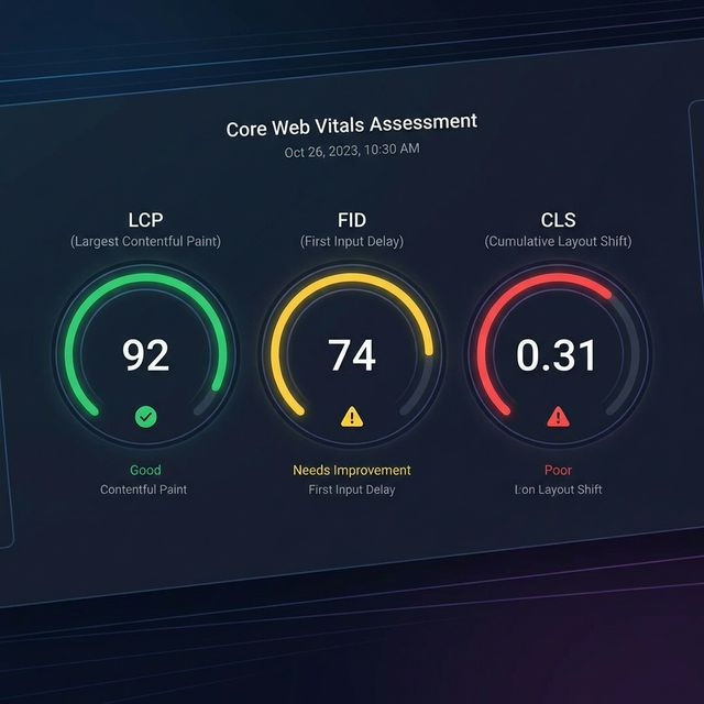Core Web Vitals performance metrics